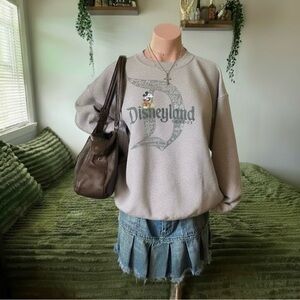 Vintage Disneyland Resort Sweatshirt Medium Gray Long Sleeve Mickey Y2K